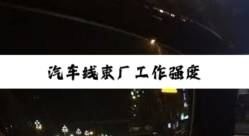 汽车线束厂工作强度